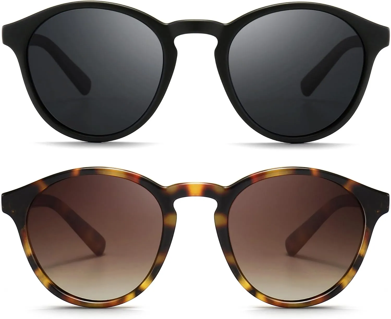SUNGAIT Classic Vintage Round Polarized Sunglasses for Women Men Retro Style UV400