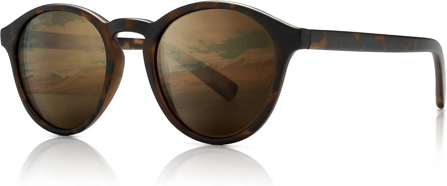 SUNGAIT Classic Vintage Round Polarized Sunglasses for Women Men Retro Style UV400