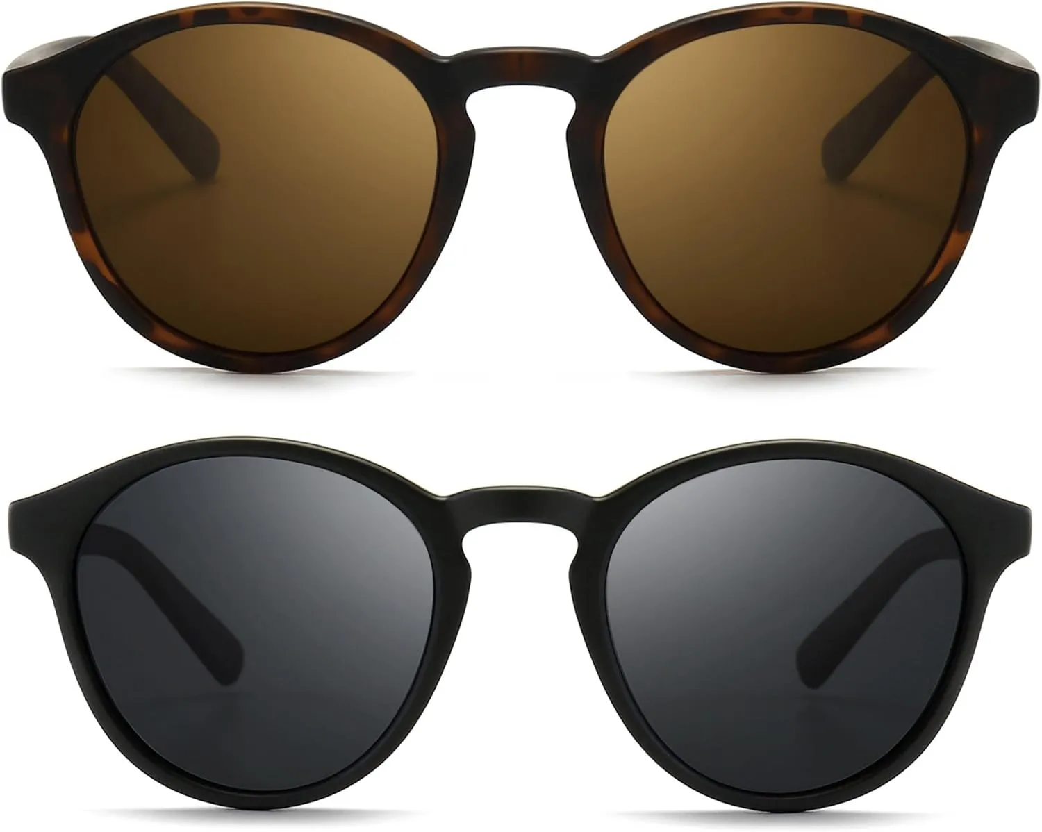 SUNGAIT Classic Vintage Round Polarized Sunglasses for Women Men Retro Style UV400