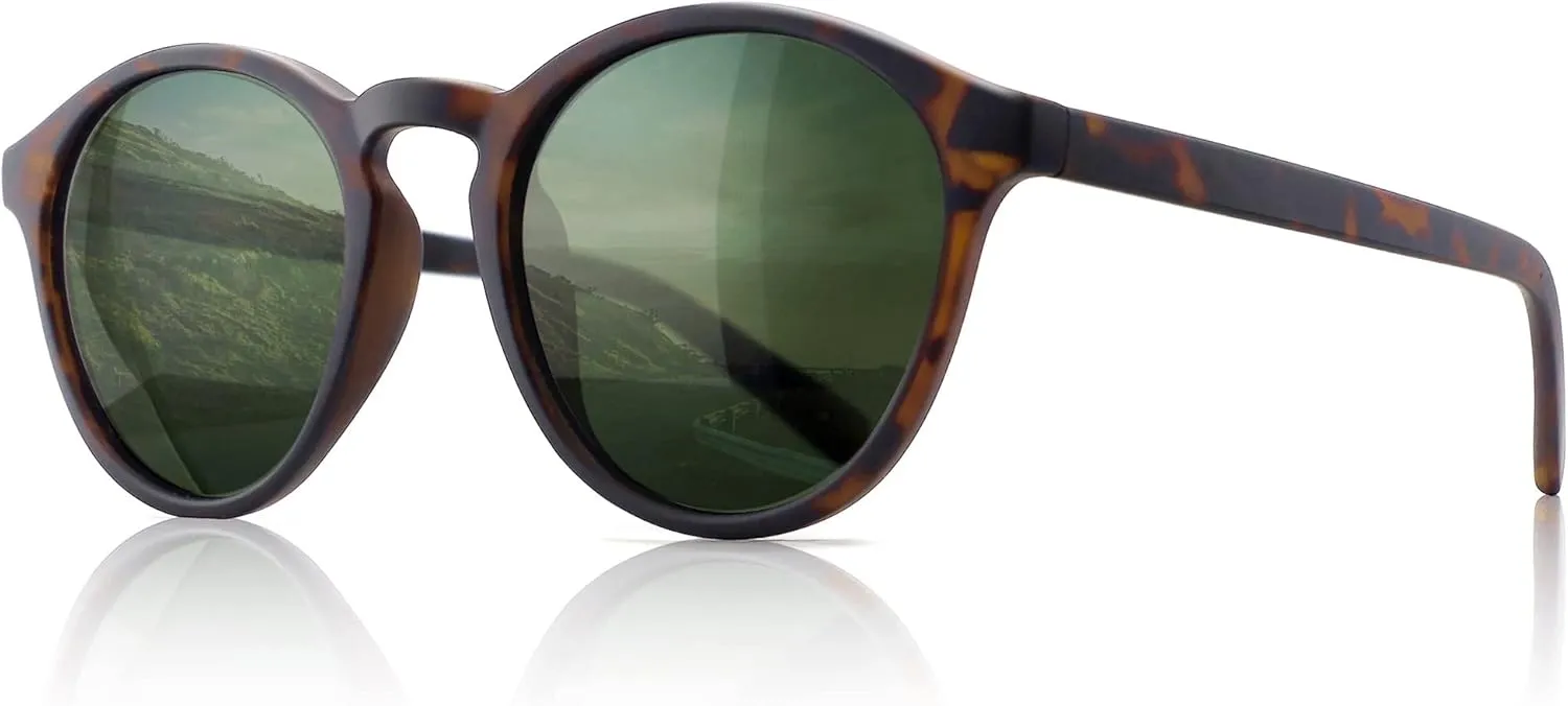 SUNGAIT Classic Vintage Round Polarized Sunglasses for Women Men Retro Style UV400