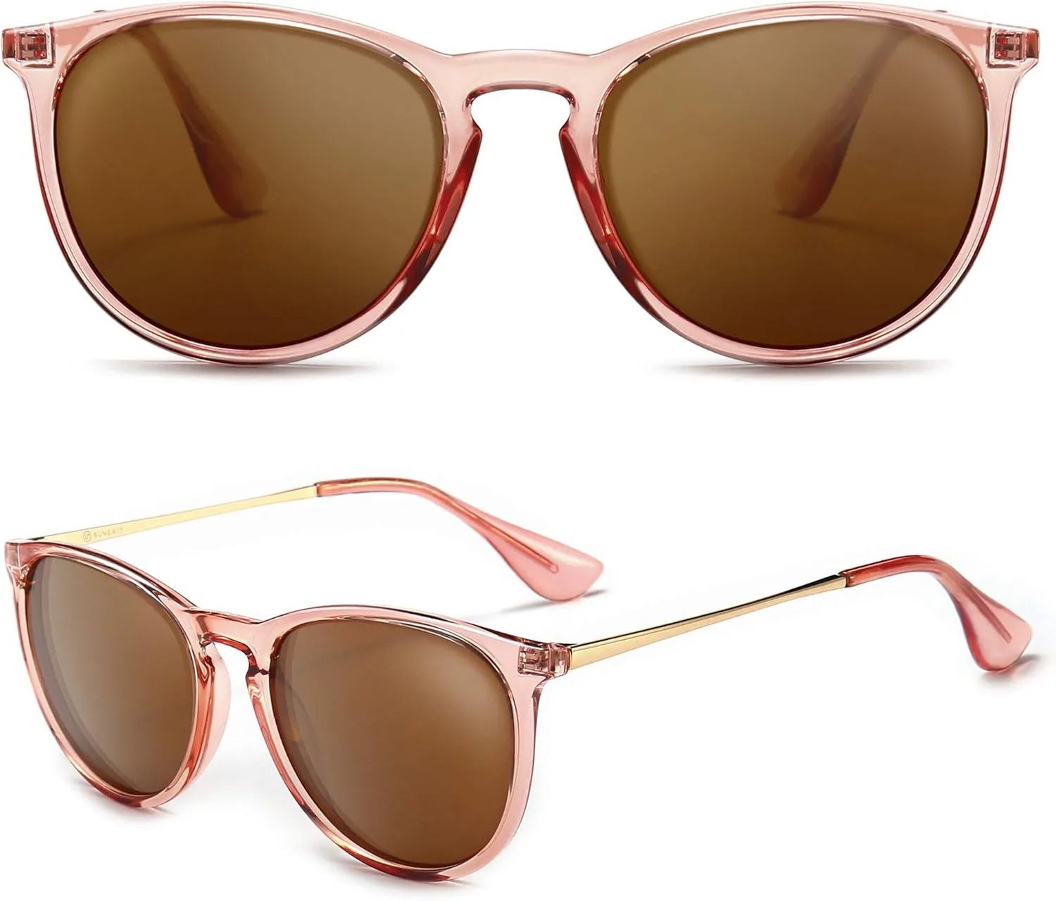 SUNGAIT Vintage Round Sunglasses for Women Men Classic Retro Designer Style