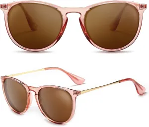 SUNGAIT Vintage Round Sunglasses for Women Men Classic Retro Designer Style