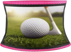 Sweat Waist Trainer Belt, Sport Golf Ball Print Adjustable & Breathable Ab Belt for Men & Women Ideal for Gym, Jogging, Yoga Pink