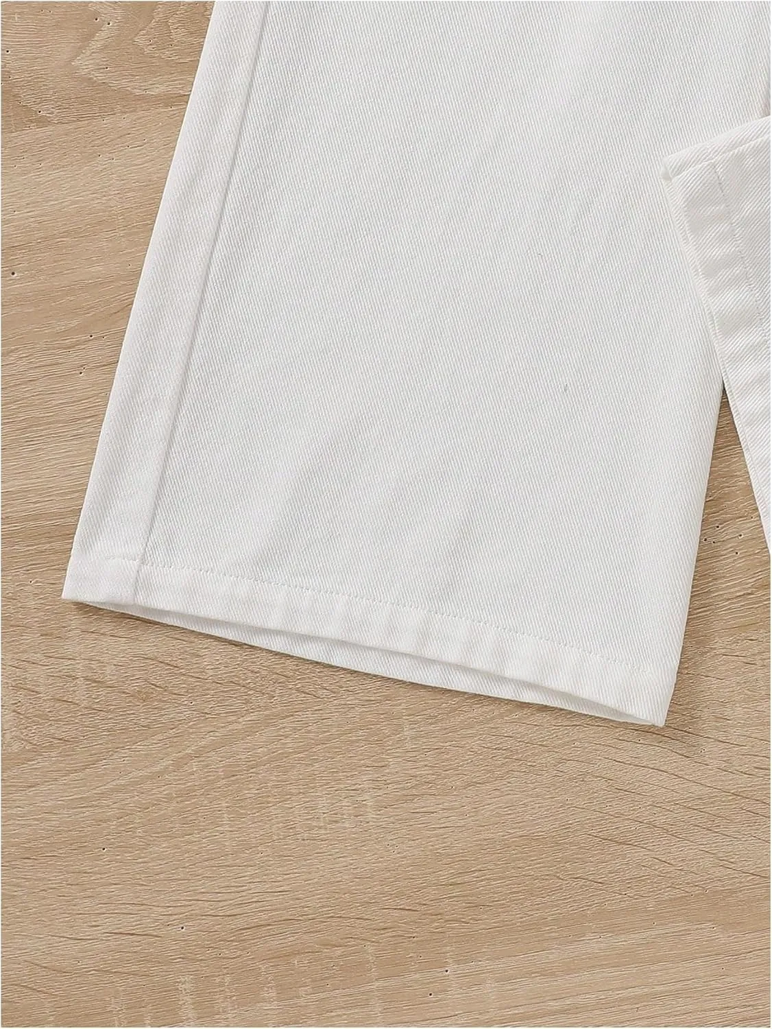 SweatyRocks Girl's Casual Elastic High Waist Wide Leg Jeans Button Front Pockets Denim Pants