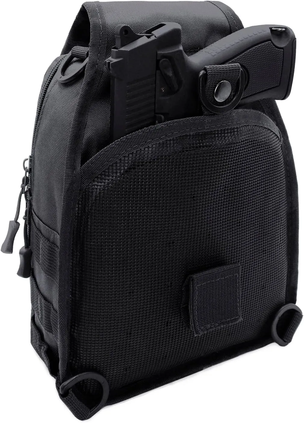 Tactical Backpack, Waterproof Military Cross-body Molle Sling Shoulder Backpack Chest Bag for Outdoor Every Day Carry Black Camo