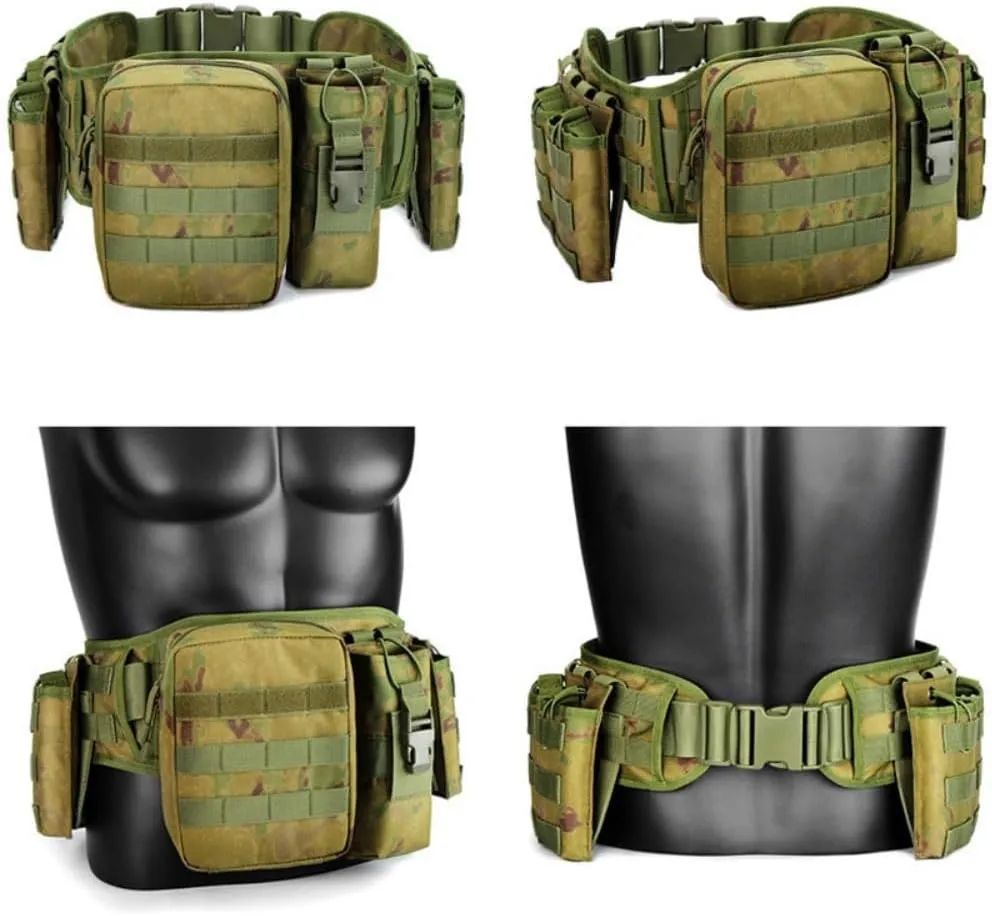 Tactical Waist Bags Multi-function Outdoor Sport Belt Waist Packs Travel Multi-pockets Fanny Pack Chest Bag Male (CP)