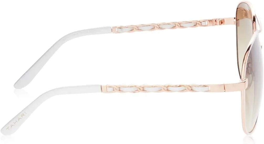 TAHARI womens Metal UV Protective Aviator Women