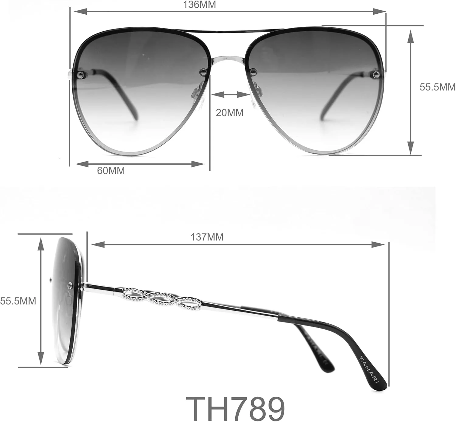 TAHARI womens Metal UV Protective Aviator Women
