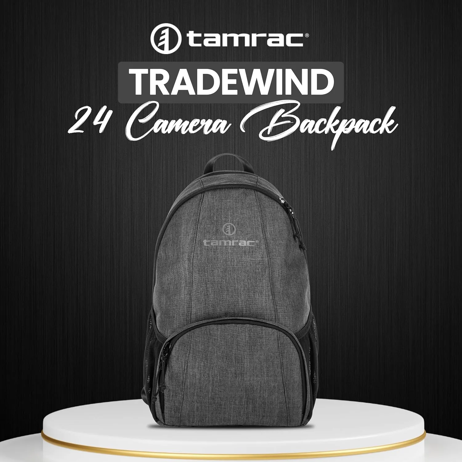 Tamrac Tradewind 24 Camera Backpack for Photographers, Compact DSLR Camera Bag with Laptop Compartment, Professional Photography Backpack, Travel Camera Carrying Case, Mirrorless Camera Bag, Dark Grey