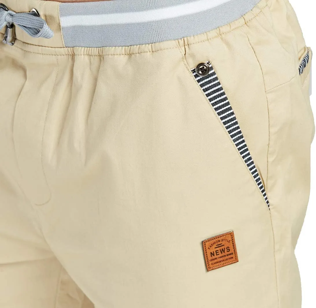 Tansozer Men's Shorts Casual Classic Fit Drawstring Summer Beach Shorts with Elastic Waist and Pockets
