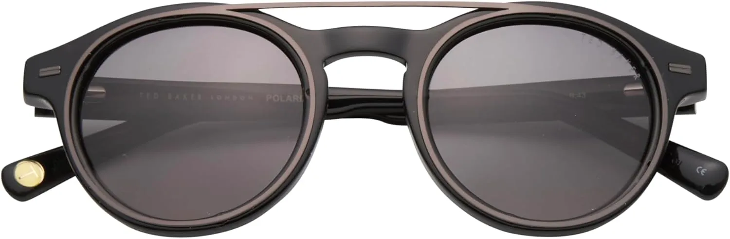 Ted Baker TMS178 Men's Round Polarized Sunglasses, 47 mm, UV400 Protection