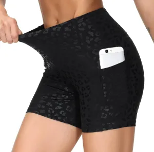 THE GYM PEOPLE Women's High Waist Workout Shorts Breathable Dolphin Split Elastic Lounge Yoga Shorts