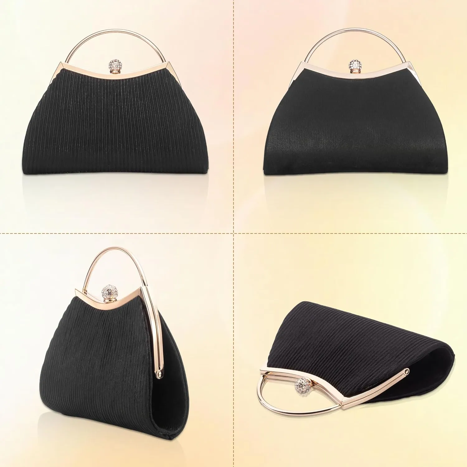 Tmore Evening Purses for Women Sparkly Handbags with Chain Womens Evening Bag for Wedding Party Prom