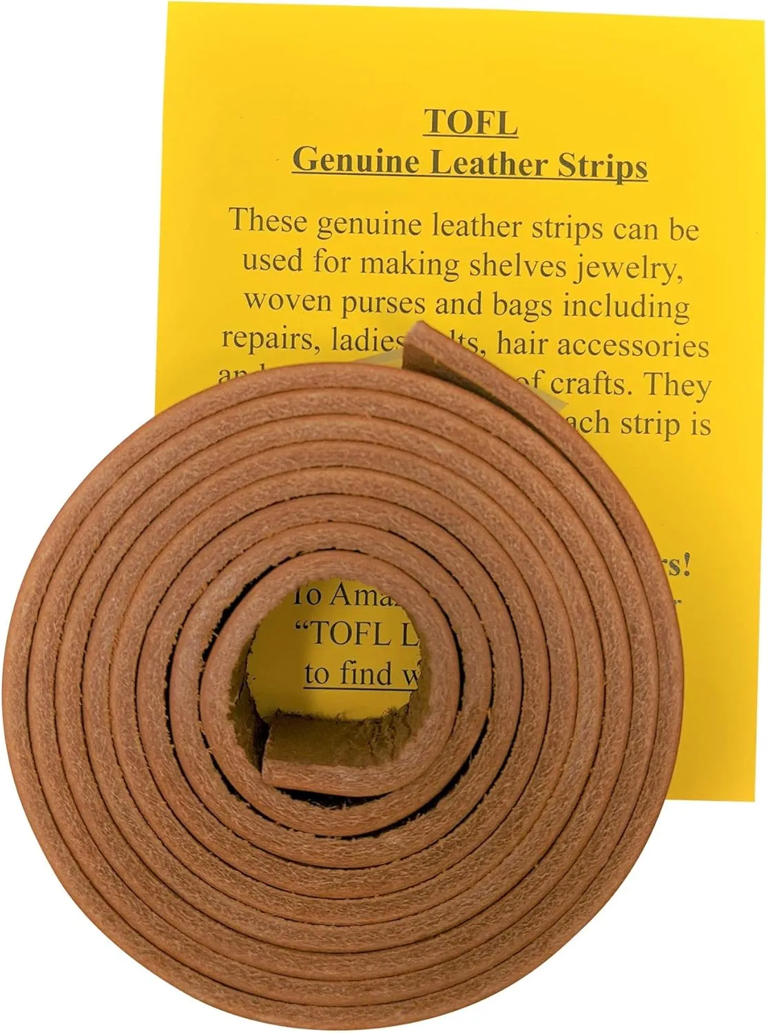 TOFL Genuine Top-Grain Leather Strap 72 Inches Long 7/8 Inch Wide 1/8 Inch Thick (7-8 oz) for DIY Arts & Craft Projects, Clothing, Jewelry, Wrapping | Brown