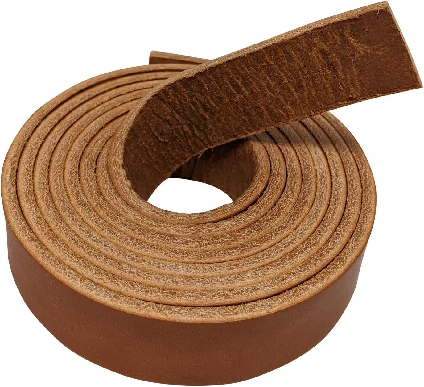 TOFL Genuine Top-Grain Leather Strap 72 Inches Long 7/8 Inch Wide 1/8 Inch Thick (7-8 oz) for DIY Arts & Craft Projects, Clothing, Jewelry, Wrapping | Brown