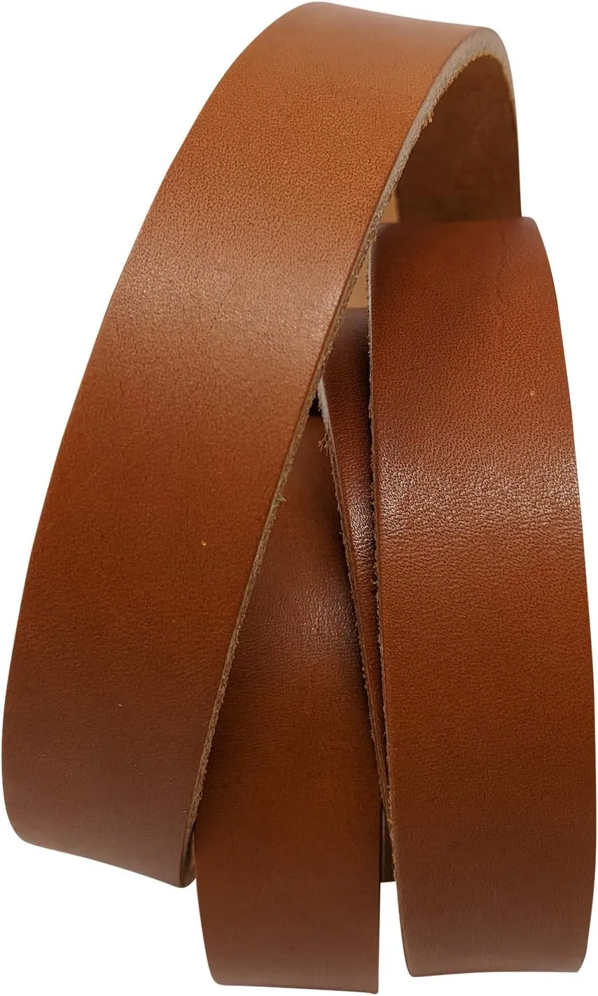 TOFL Genuine Top-Grain Leather Strap 72 Inches Long 7/8 Inch Wide 1/8 Inch Thick (7-8 oz) for DIY Arts & Craft Projects, Clothing, Jewelry, Wrapping | Brown