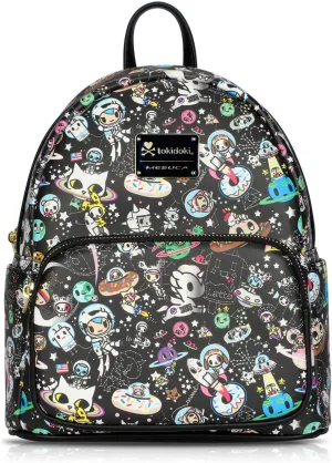 Tokidoki Mini Backpack Purse,Cute Backpack Bags for Women PU Leather, Double Strap Shoulder Bag with Epoxy Filled Metal,Black