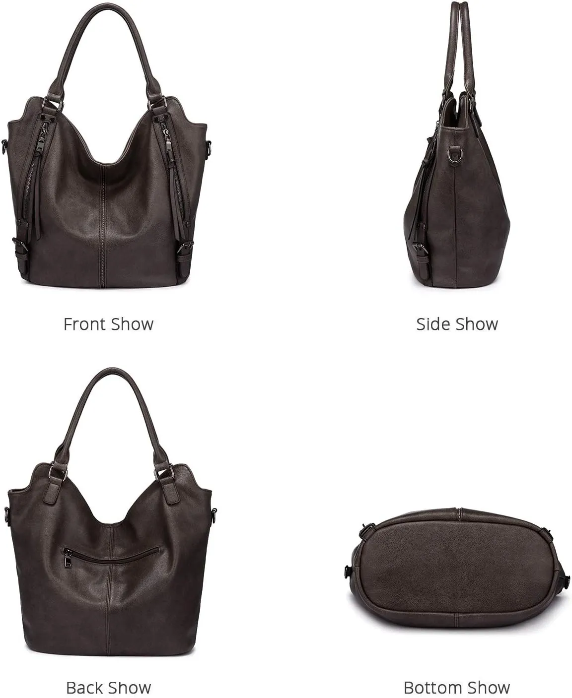 Tote Bag for Women PU Leather Shoulder Bags Fashion Hobo Bags Large Purse and Handbags with Adjustable Shoulder Strap