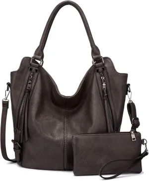 Tote Bag for Women PU Leather Shoulder Bags Fashion Hobo Bags Large Purse and Handbags with Adjustable Shoulder Strap