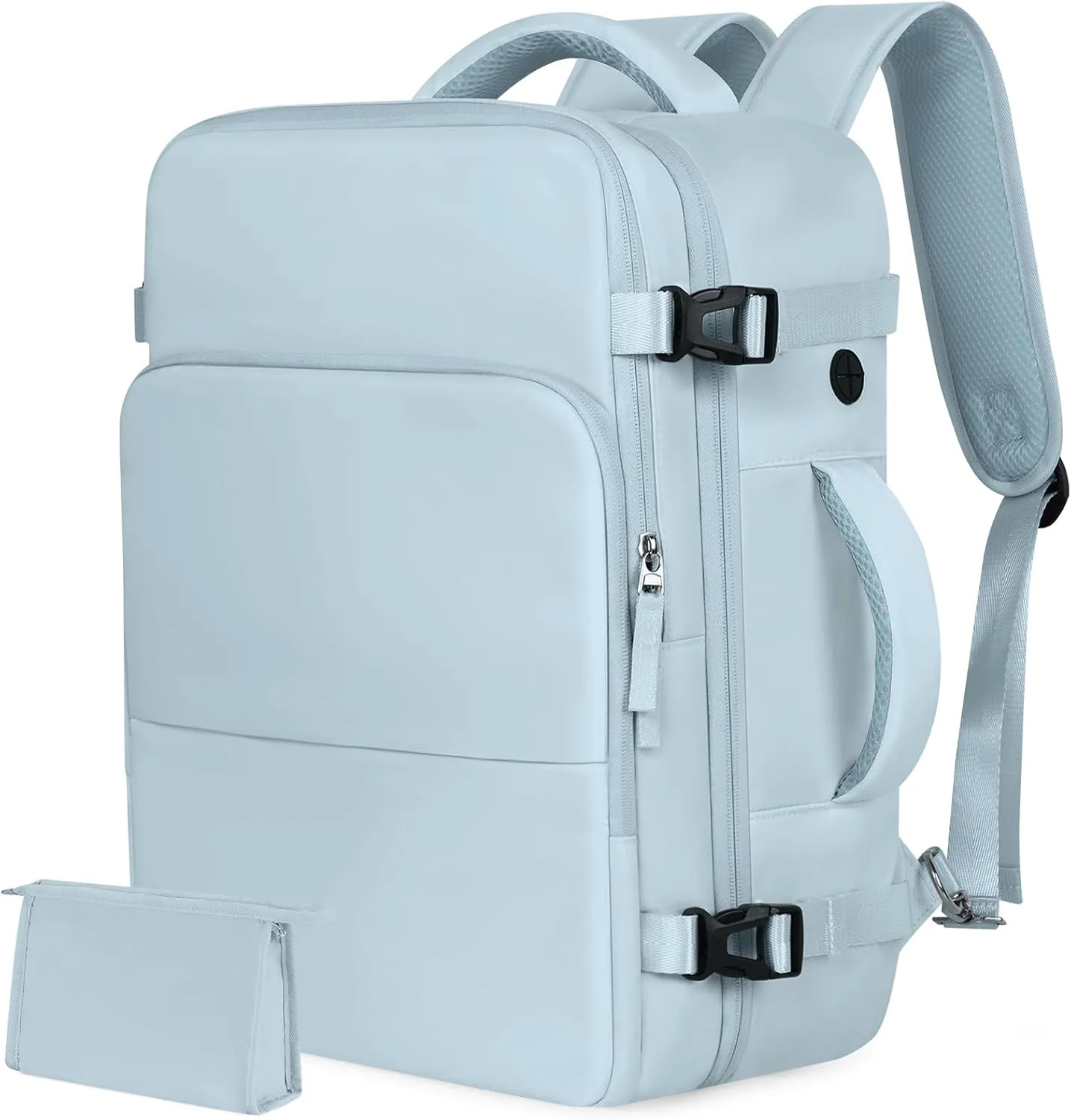 Travel Backpack for Men Women, Carry on Backpack Flight Approved, Personal Item Backpack Bag on Airplanes,Backpacks for Traveling, Travel Essentials,Light Blue