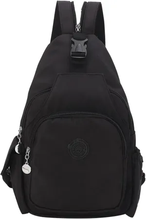 Travel Sling Backpack, Waterproof Large Capacity Sling Backpack, Large Capacity Changeable Shoulder Bag For Hiking Sports With Pockets