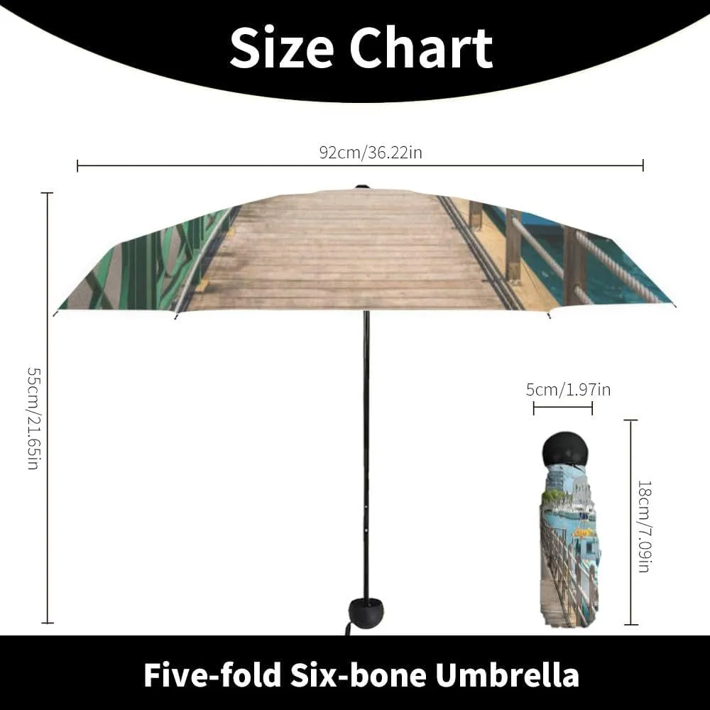 Travel Umbrella for Rain Windproof Evening view Dablam Automatic Cute Portable Compact Umbrella for Women Purse Backpack Car Black Sun UV Protection