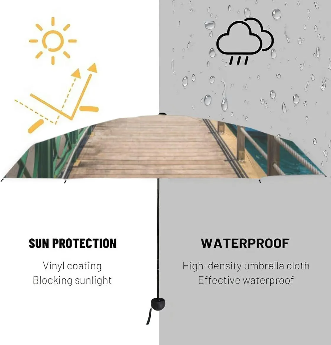 Travel Umbrella for Rain Windproof Evening view Dablam Automatic Cute Portable Compact Umbrella for Women Purse Backpack Car Black Sun UV Protection