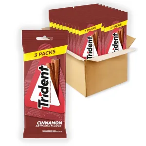 Trident Sugar Free Gum, Cinnamon Flavor, 60 Packs (840 Pieces Total)