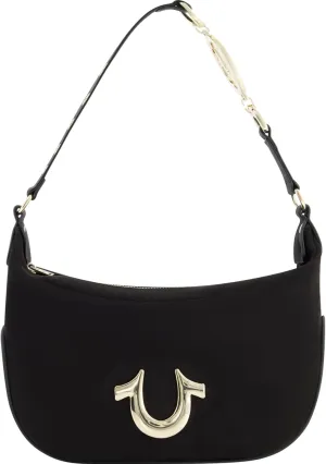 True Religion Women's Shoulder Bag Purse, Hobo Handbag with Eyelet Strap