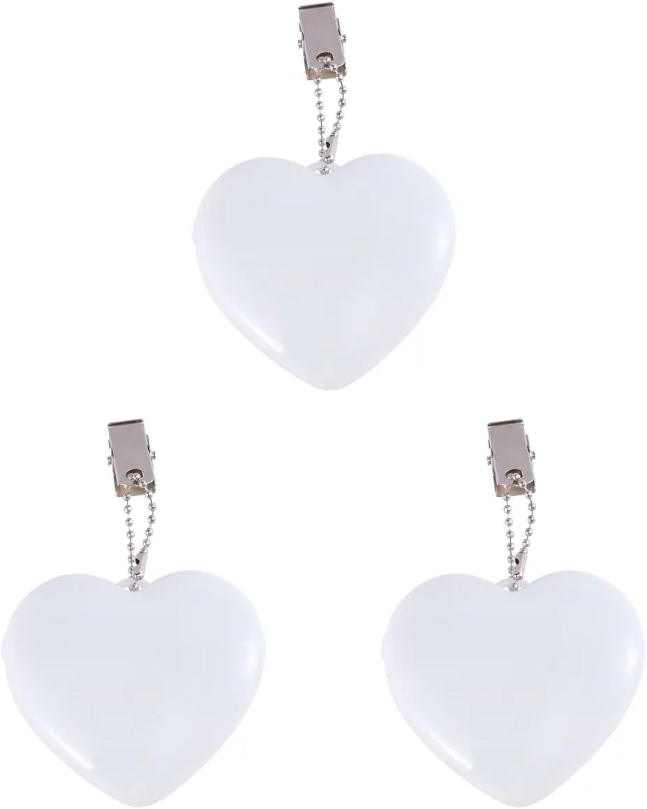 Uonlytech 3pcs Purse Light Handbag Light, Sensor Touch Activated Light Mini Heart Shape Night Light Handbag Purse Lamp Best Gifts for Women Girls Valentines Day