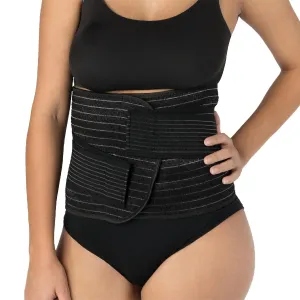 UpSpring Shrinkx Belly Charcoal Postpartum Belly Wrap, Adjustable Postpartum Belly Band to Support, Slim and Smooth After Baby (Charcoal Gray, Small/Medium)