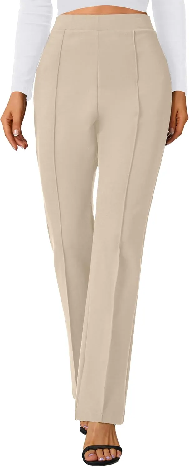 Urban CoCo Stretchy Work Pants Bootcut Yoga Pants Petite Slacks for Office Casual
