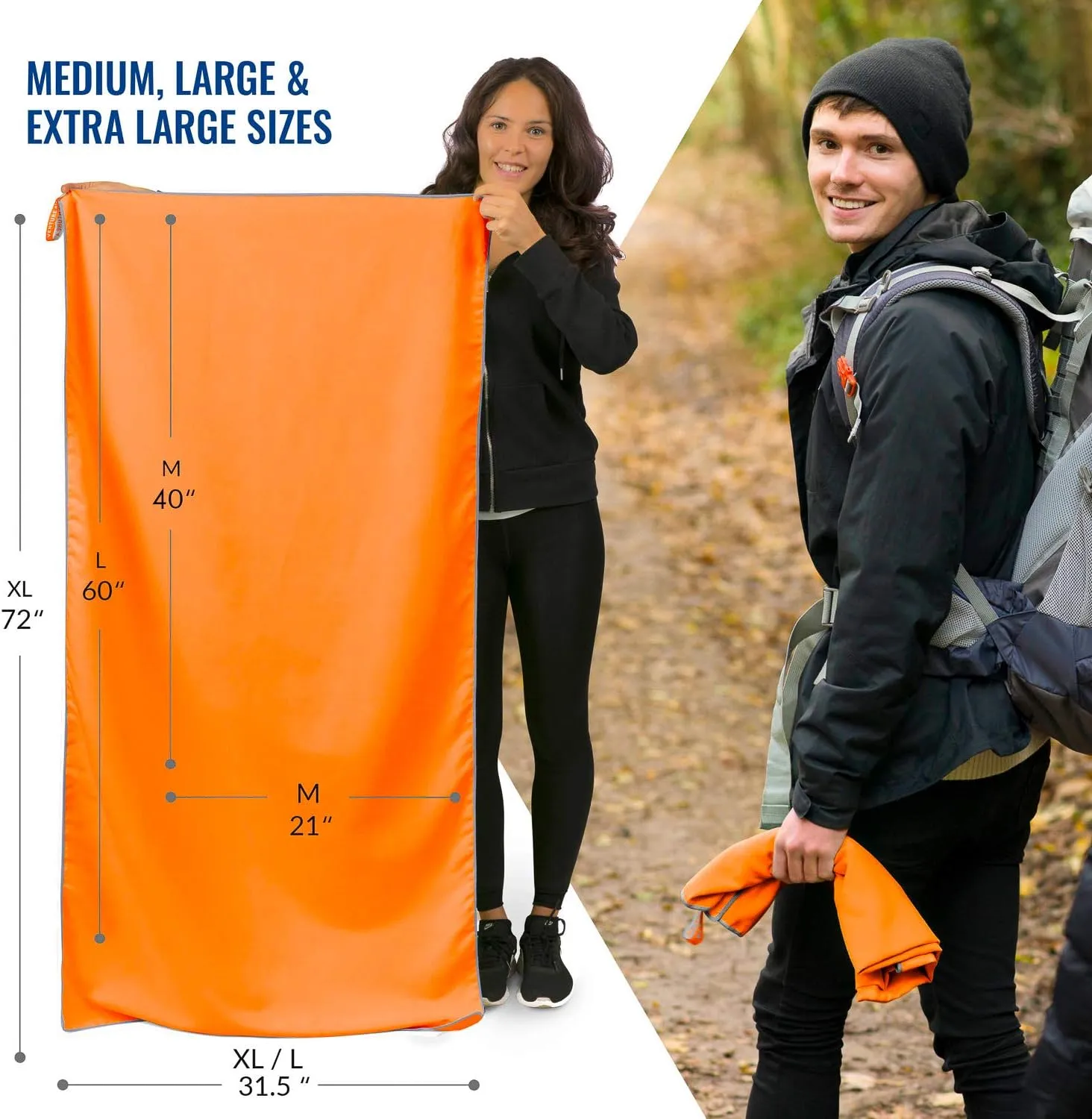 VENTURE 4TH Quick Dry Travel Towel - Fast Drying Ultra Soft Microfiber Towels - Essential for Camping, Backpacking, Yoga, Swimming, Gym, Sports and Beach - 3 Compact Sizes