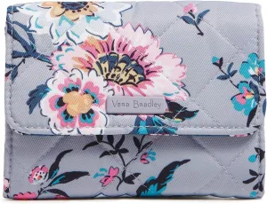 Vera Bradley Performance Twill Riley Compact Wallet with RFID Protection, Parisian Bouquet