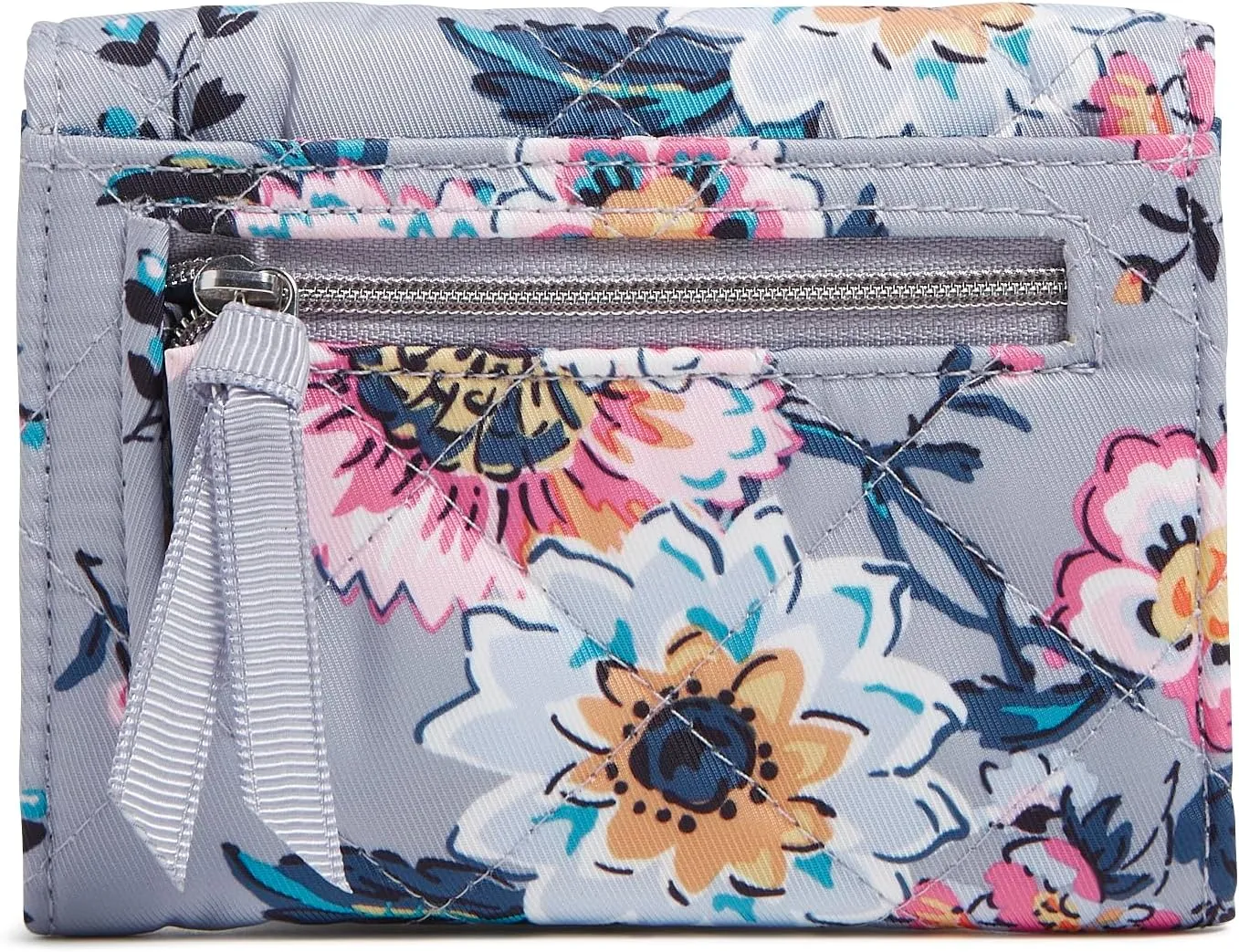 Vera Bradley Performance Twill Riley Compact Wallet with RFID Protection, Parisian Bouquet