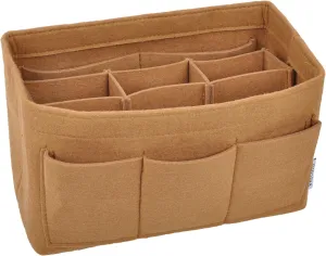 Vercord Felt Purse Organizer Handbag Insert Liner Shaper Bag in Bags for Speedy Neverfull Tote Brown Xlarge