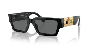 Versace Unisex Sunglasses Havana Frame, Dark Grey Lenses, 54MM