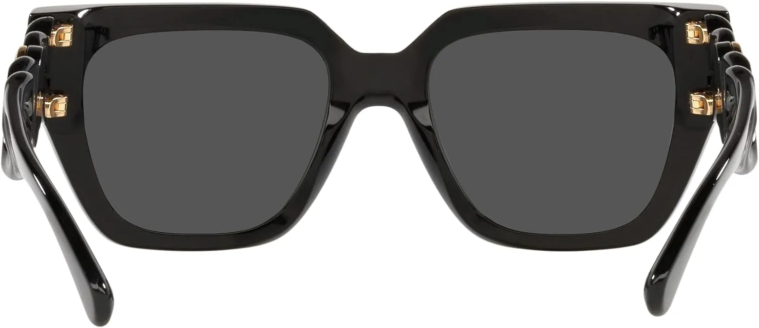 Versace Woman Sunglasses Black Frame, Dark Grey Lenses, 53MM