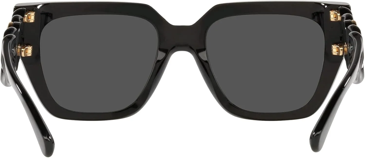 Versace Woman Sunglasses Black Frame, Dark Grey Lenses, 53MM