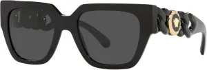 Versace Woman Sunglasses Black Frame, Dark Grey Lenses, 53MM
