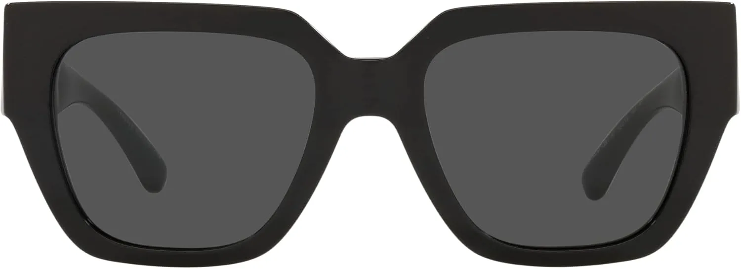 Versace Woman Sunglasses Black Frame, Dark Grey Lenses, 53MM