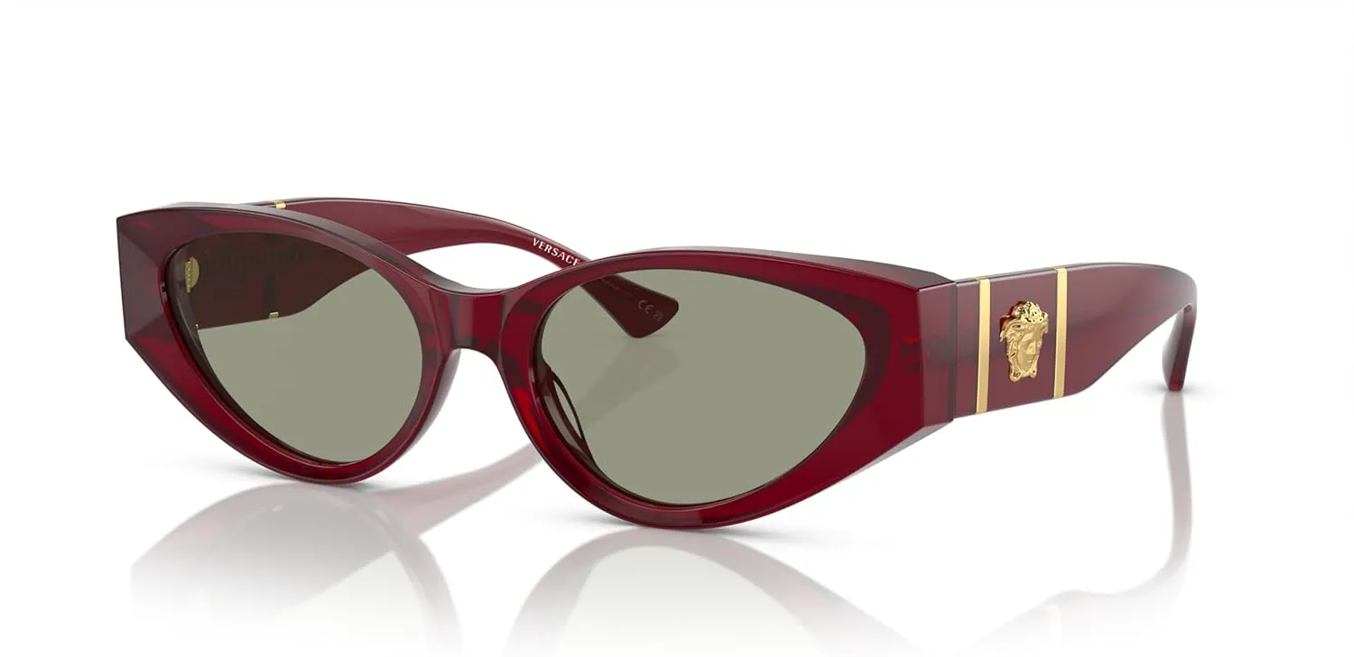 Versace Woman Sunglasses Black Frame, Dark Grey Lenses, 55MM