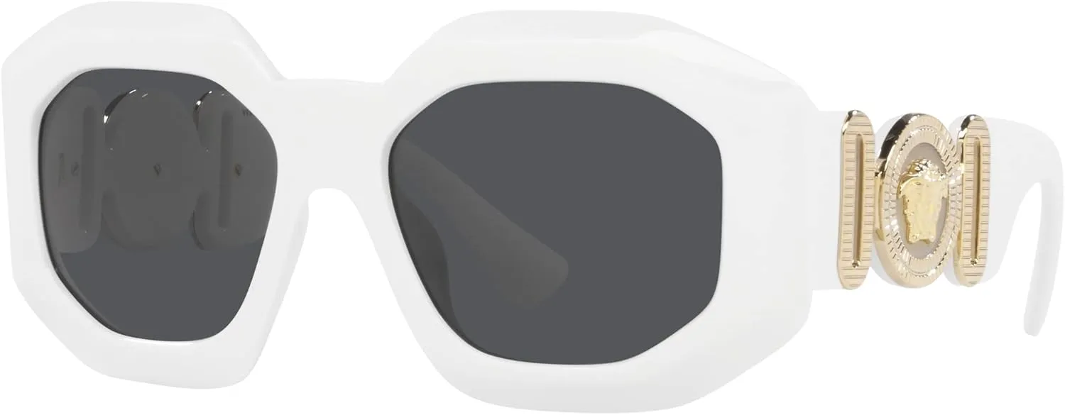 Versace Woman Sunglasses Black Frame, Dark Grey Lenses, 56MM