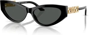 Versace Woman Sunglasses Black Frame, Dark Grey Lenses, 56MM