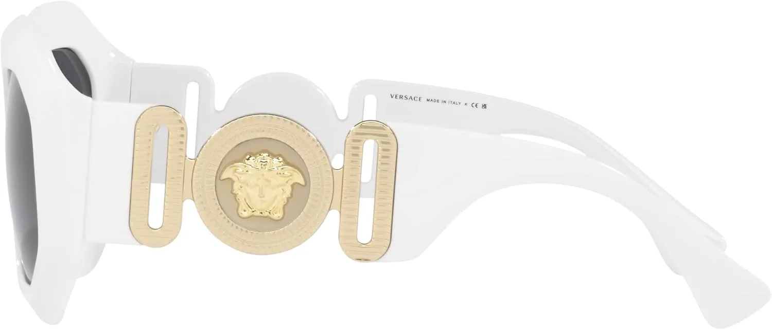 Versace Woman Sunglasses Black Frame, Dark Grey Lenses, 56MM