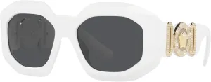 Versace Woman Sunglasses Black Frame, Dark Grey Lenses, 56MM