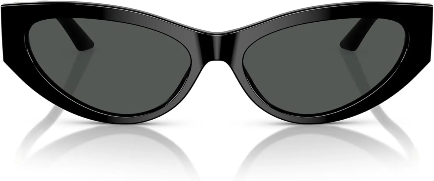Versace Woman Sunglasses Black Frame, Dark Grey Lenses, 56MM
