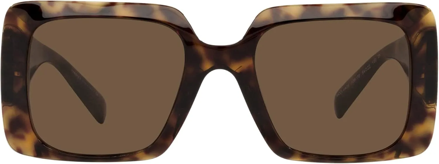 Versace Woman Sunglasses Havana Frame, Dark Brown Lenses, 54MM