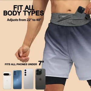 Versatile Zipperless Running Waist Belt for Women Men, Perfect for Workout & Sports, Holds Phone & Essentials, Ideal for Active Lifestyle, Secure Fit Fanny Pack and Sleek Design for Every Runner.