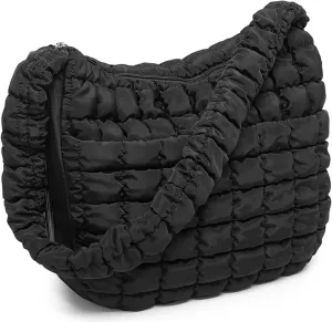 VH&GRED Puffer Quilted Carryall Bag Large Padding Tote Lightweight Crossbody Purse Casual Hobo Handbag for Women